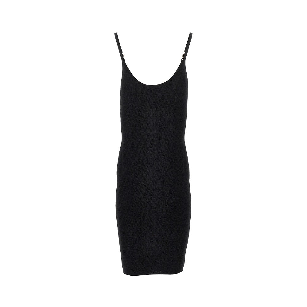 VERSACE Jacquard knit knee-length dress