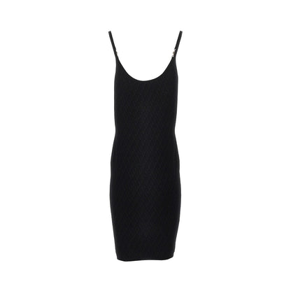 VERSACE Jacquard knit knee-length dress