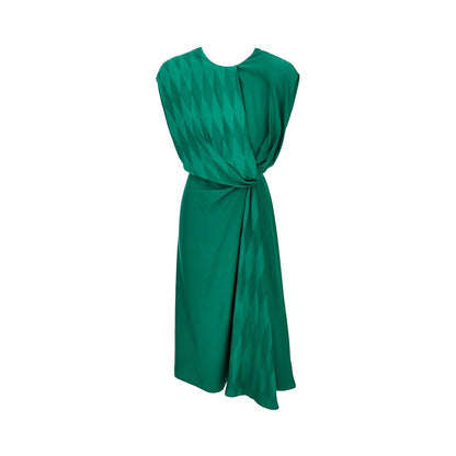 VERSACE Diamond motif silk-blend midi dress