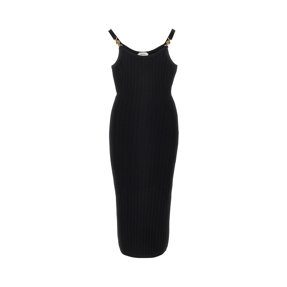 VERSACE Knitted midi dress with Medusa motif