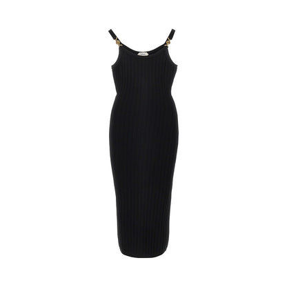 VERSACE Knitted midi dress with Medusa motif