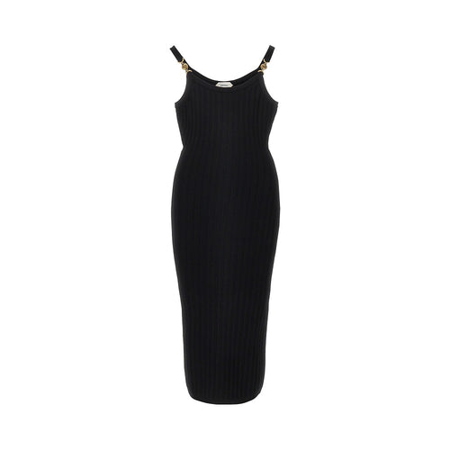 VERSACE Knitted midi dress with Medusa motif