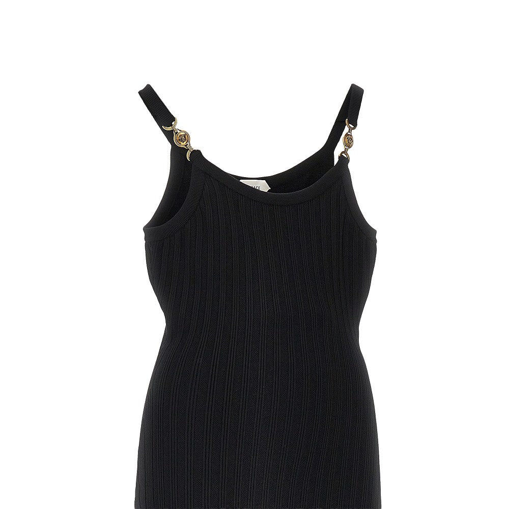 VERSACE Knitted midi dress with Medusa motif