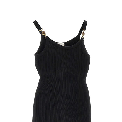 VERSACE Knitted midi dress with Medusa motif