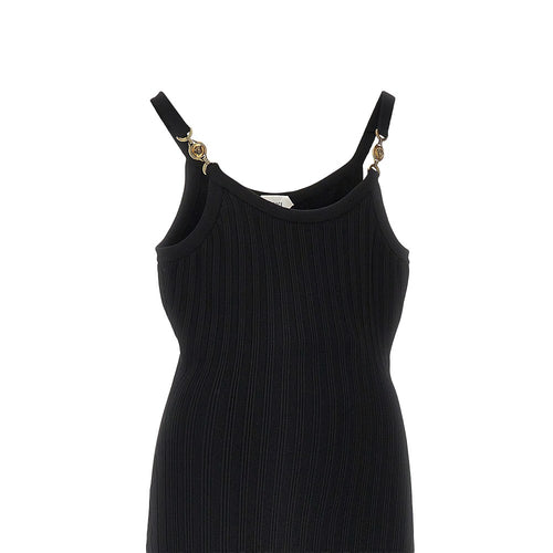 VERSACE Knitted midi dress with Medusa motif