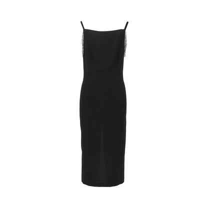 PINKO Midi dress with jewelled shoulders