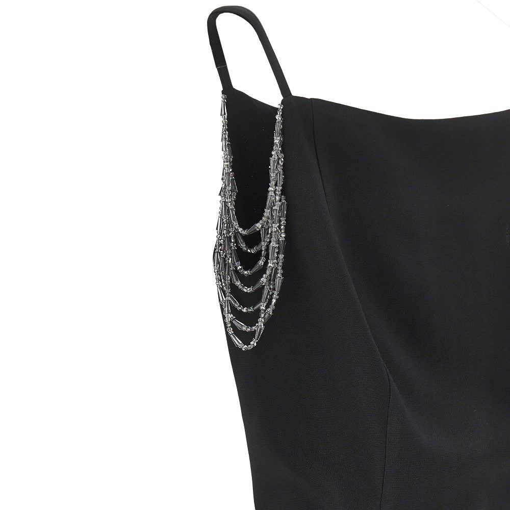 PINKO Midi dress with jewelled shoulders