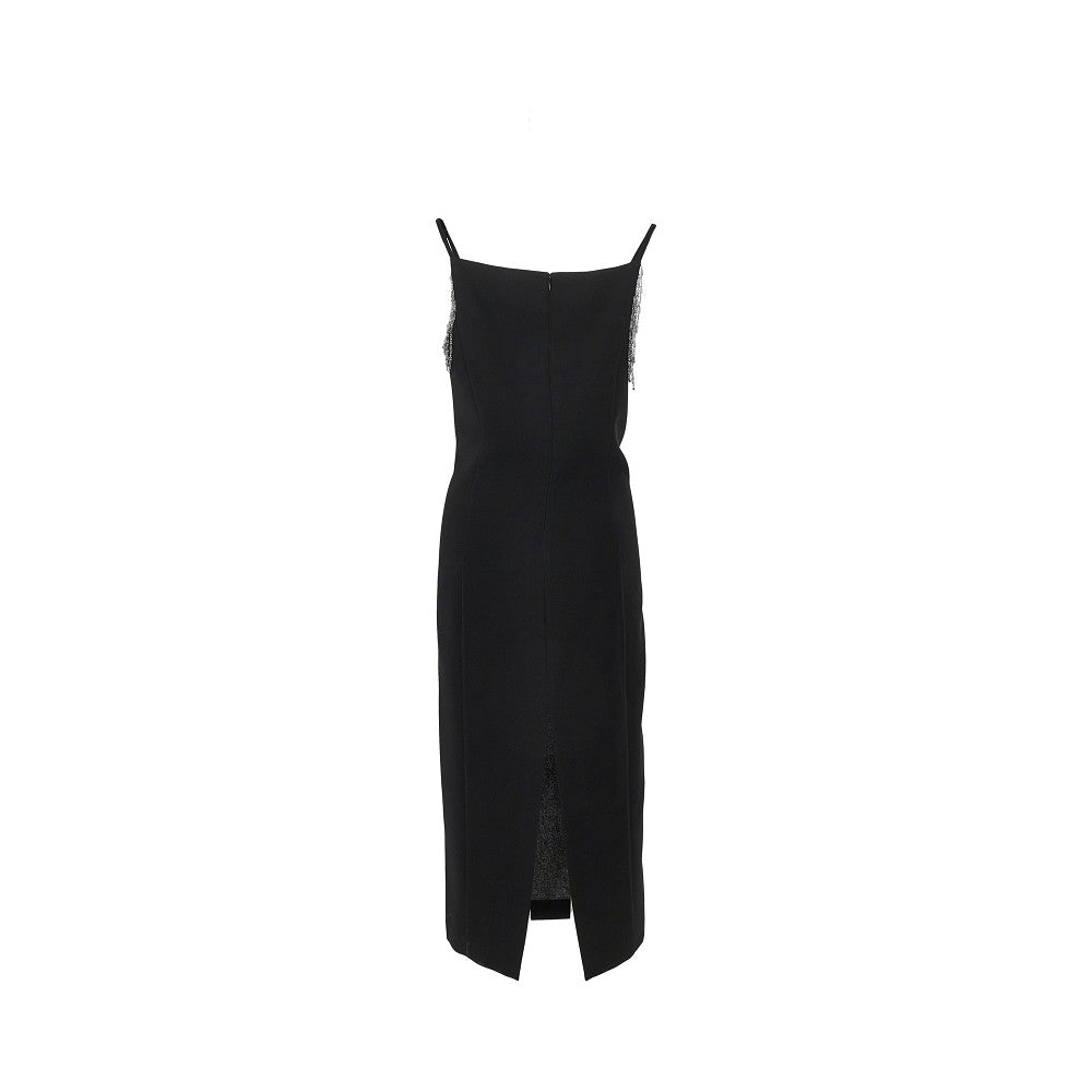 PINKO Midi dress with jewelled shoulders