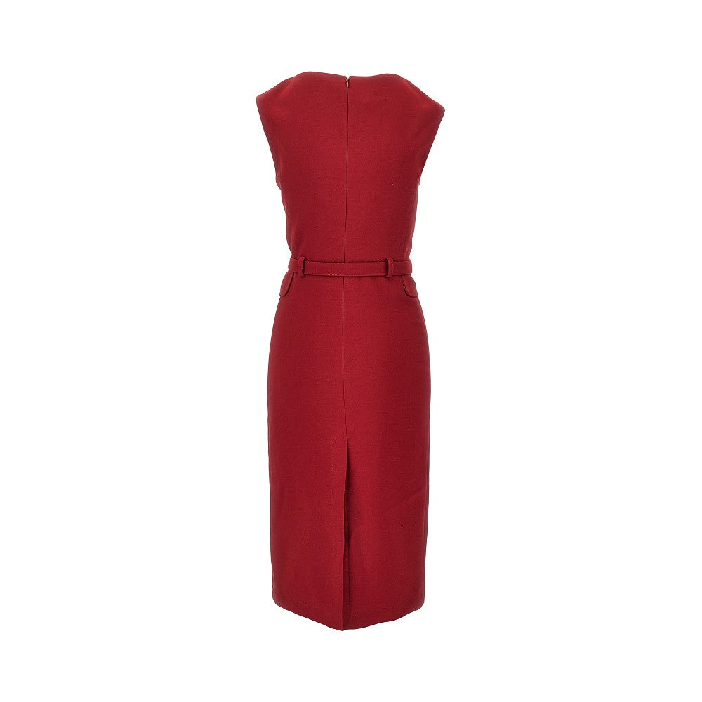 PINKO Crepe midi dress with belt