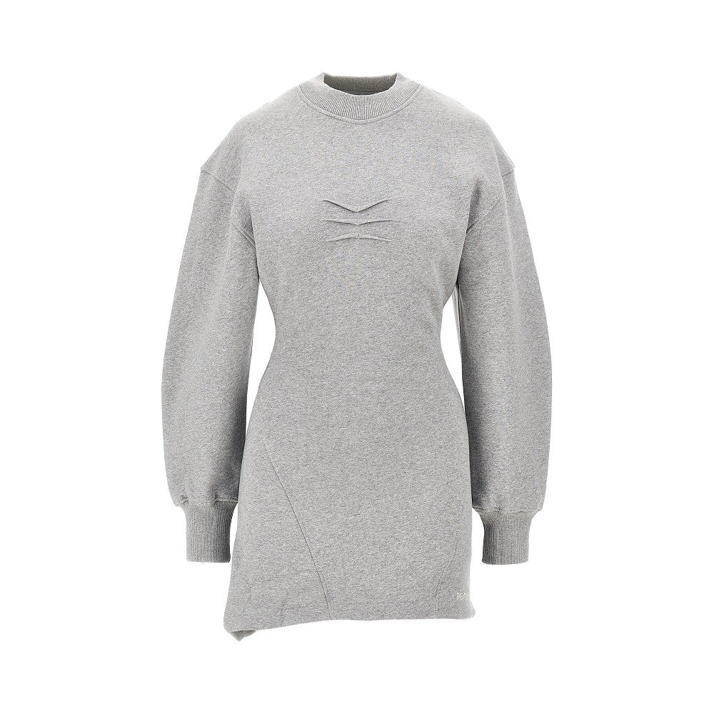 THE ATTICO Mèlange cotton mini dress