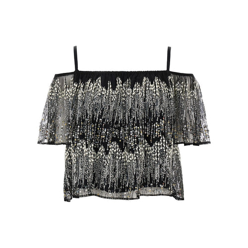 Rabanne Embroidered off-the-shoulder top