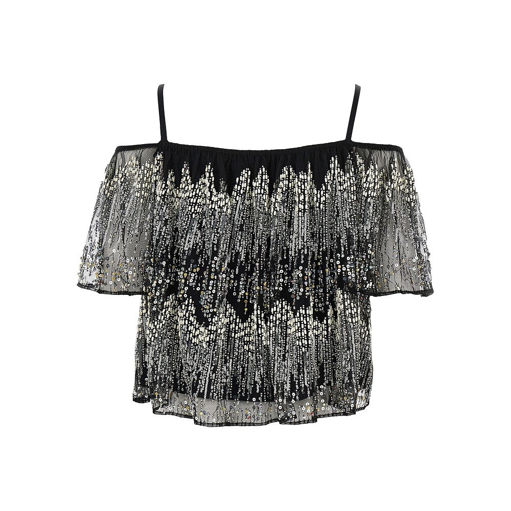 Rabanne Embroidered off-the-shoulder top
