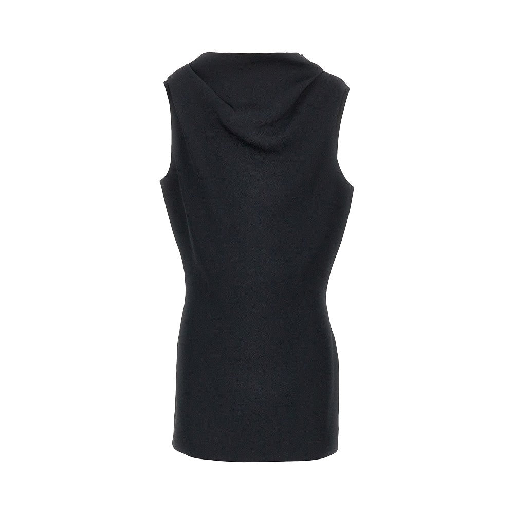 KHAITE Crepe satin mini dress