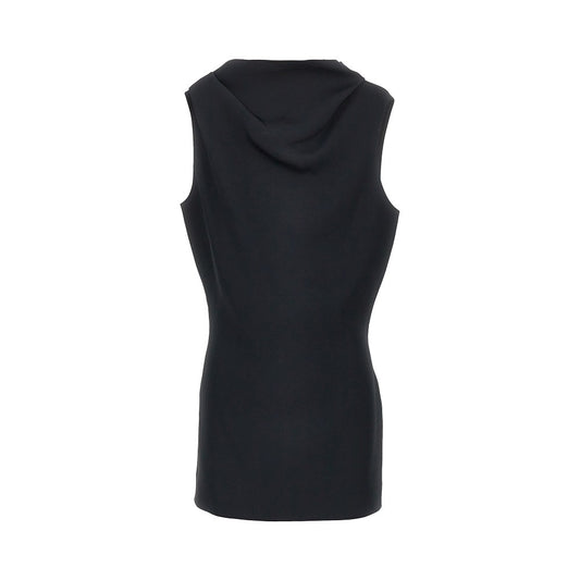 KHAITE Crepe satin mini dress