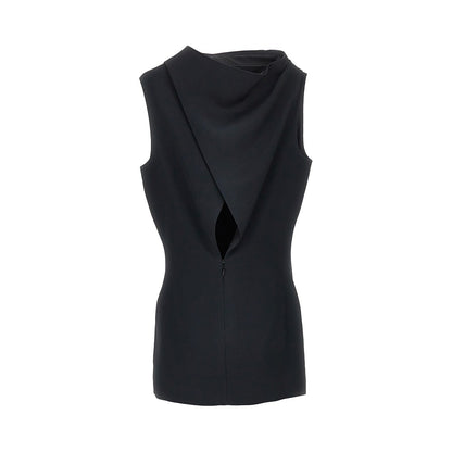 KHAITE Crepe satin mini dress
