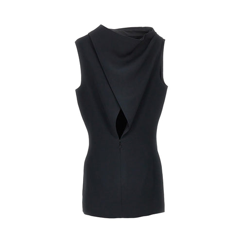 KHAITE Crepe satin mini dress