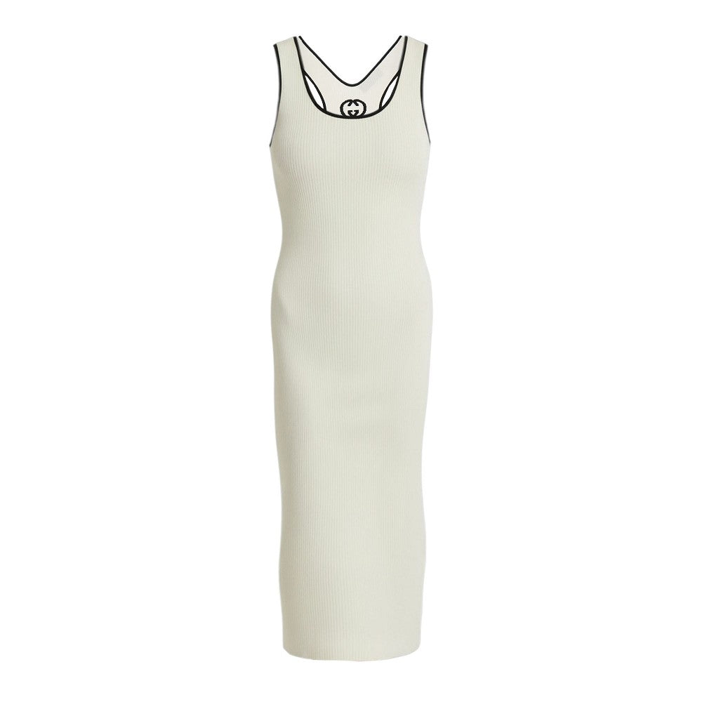 GUCCI Ribbed knit midi dress