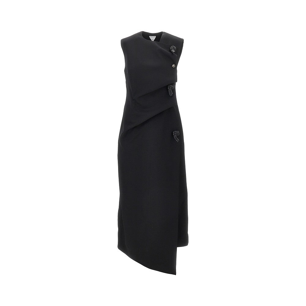 Bottega Veneta Wool twill dress with Knot details