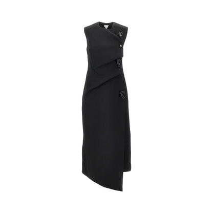 Bottega Veneta Wool twill dress with Knot details