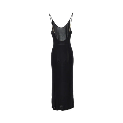 SAINT LAURENT Stretch viscose long dress