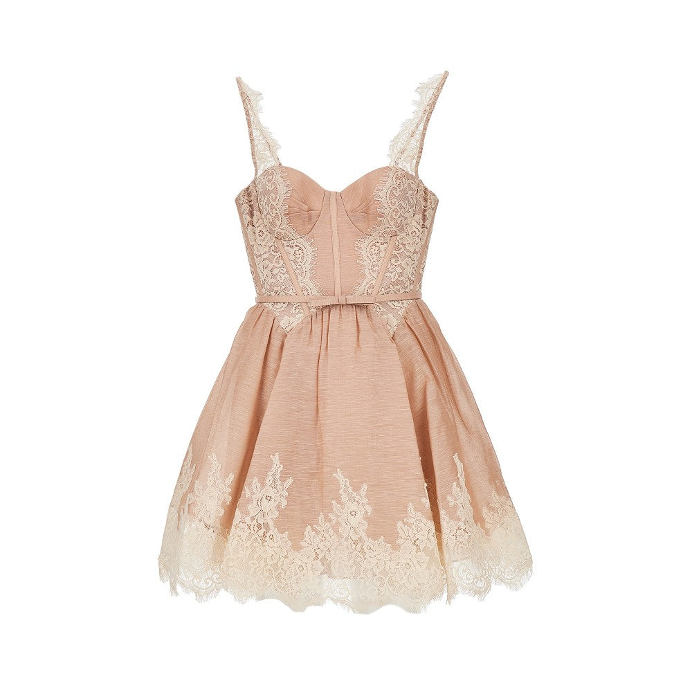 ZIMMERMANN 'Valiant' lace trim organdy mini dress