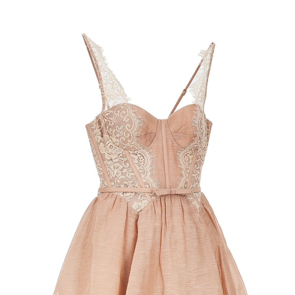 ZIMMERMANN 'Valiant' lace trim organdy mini dress