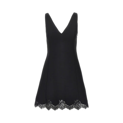 VALENTINO Crepe Couture mini dress with lace