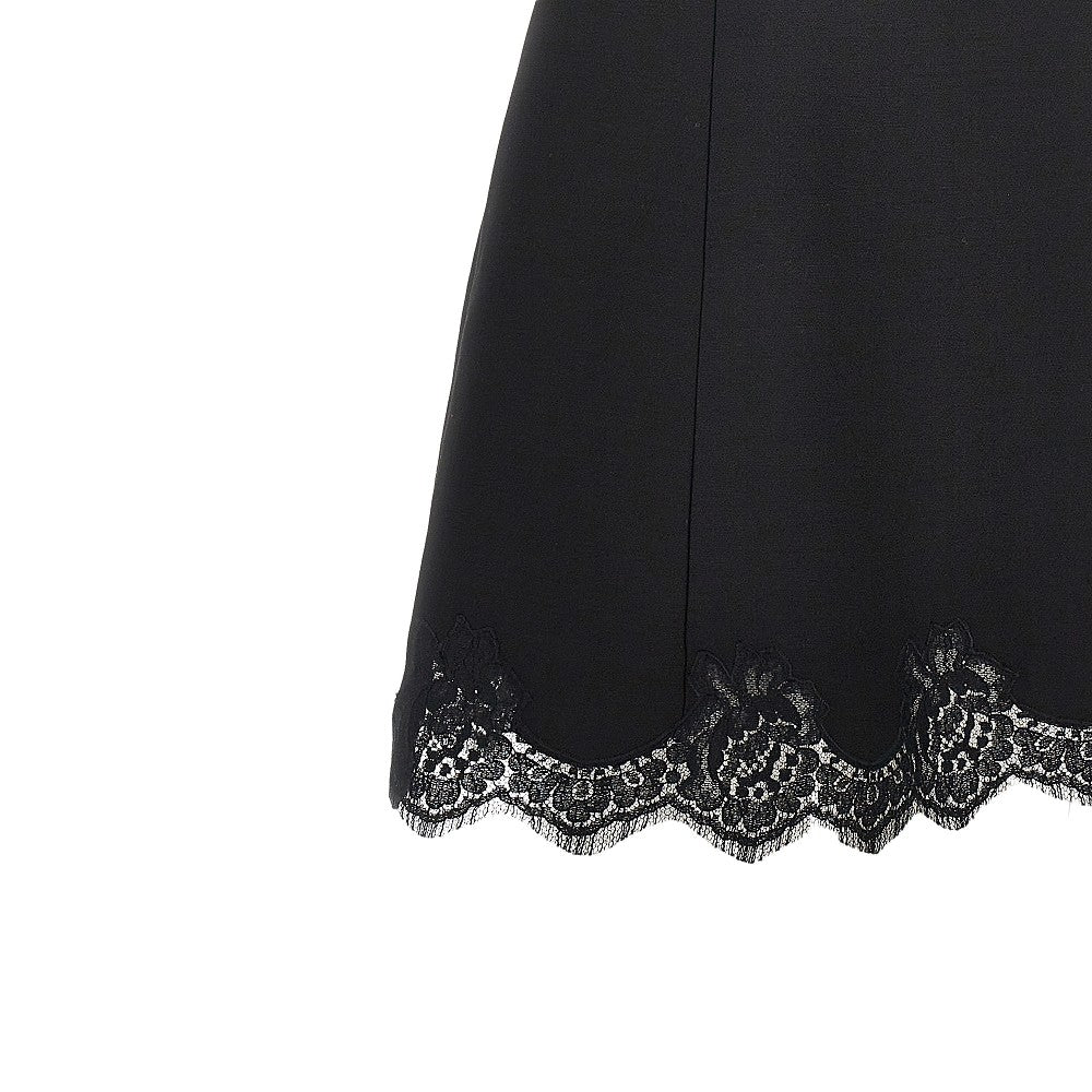 VALENTINO Crepe Couture mini dress with lace