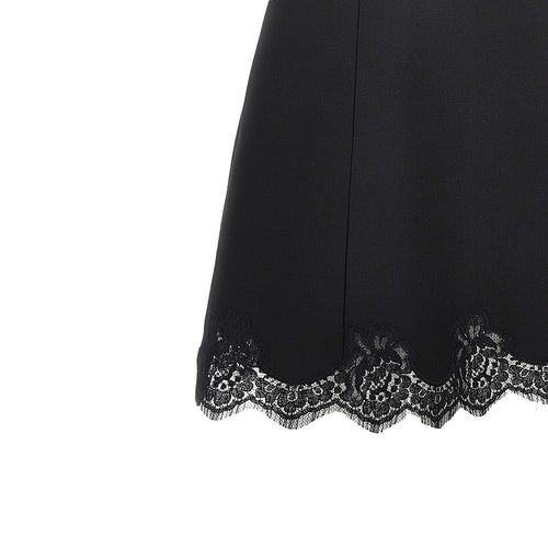 VALENTINO Crepe Couture mini dress with lace