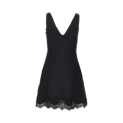 VALENTINO Crepe Couture mini dress with lace