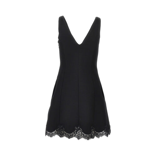 VALENTINO Crepe Couture mini dress with lace