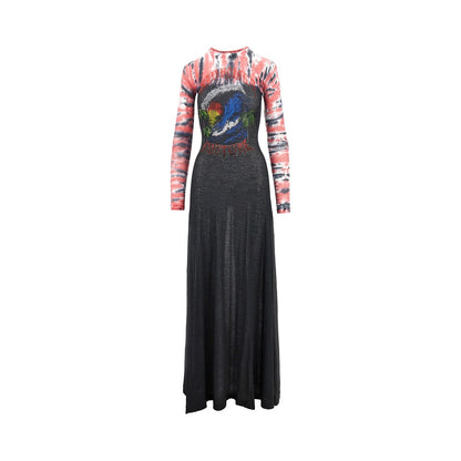 BALENCIAGA Extreme Tie Dye jersey long dress
