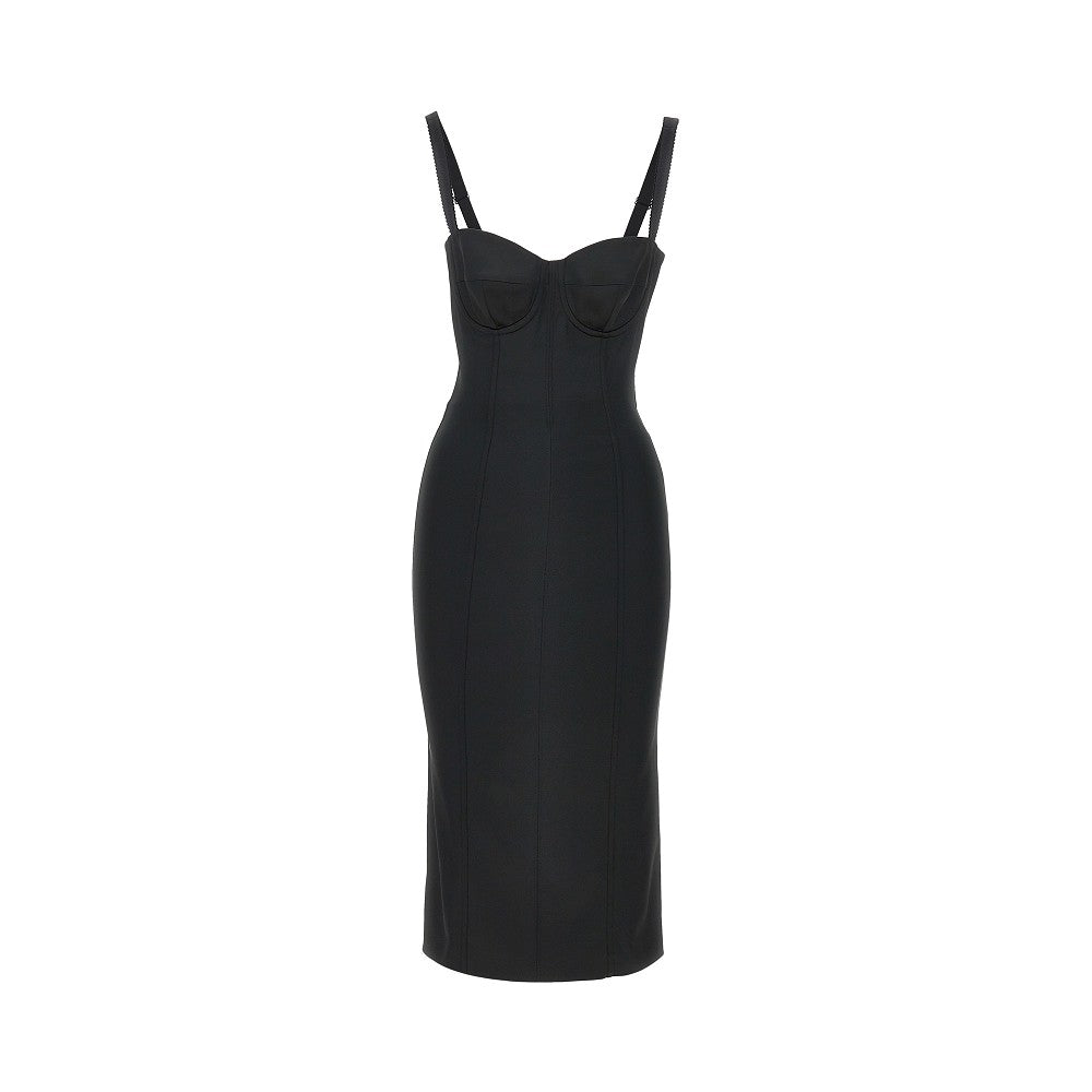 DOLCE&GABBANA Stretch satin midi dress
