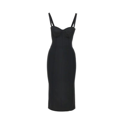 DOLCE&GABBANA Stretch satin midi dress