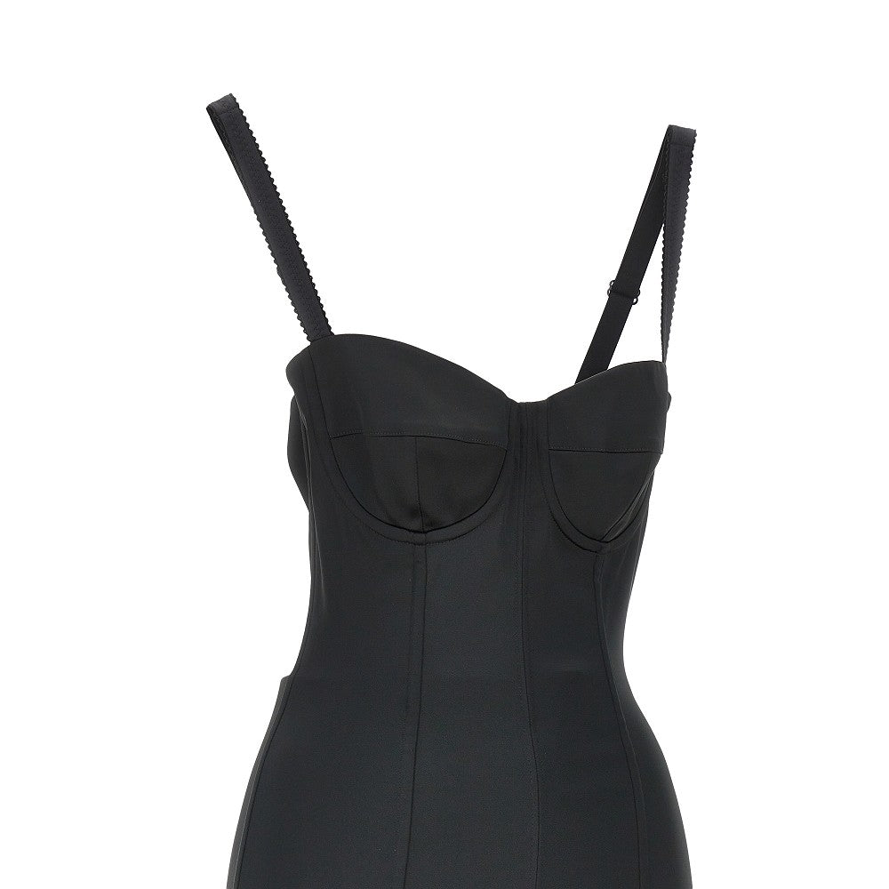 DOLCE&GABBANA Stretch satin midi dress