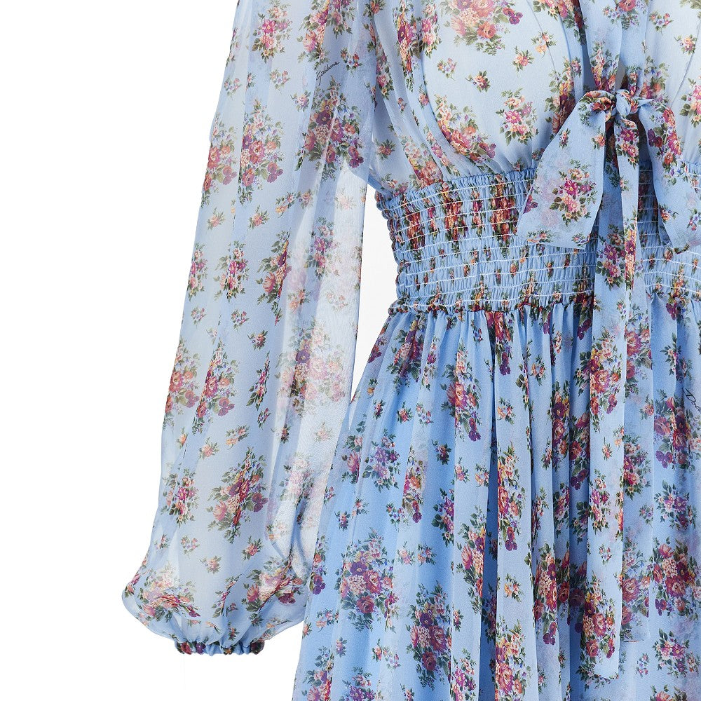 DOLCE&GABBANA Bunch of flowers print chiffon midi dress