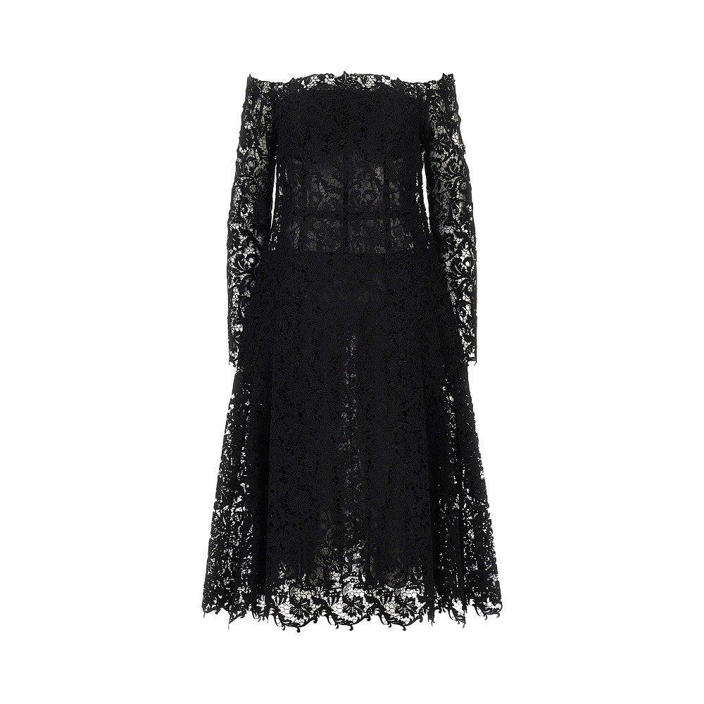 FENDI Macramè lace midi dress