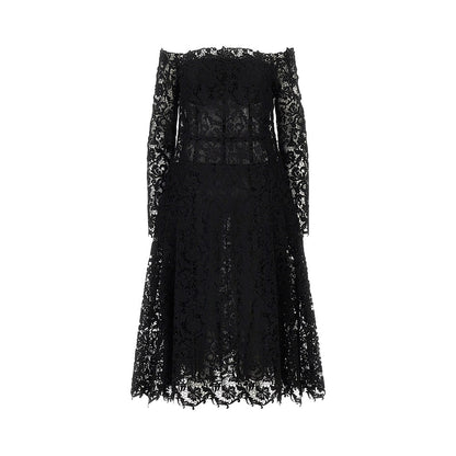 FENDI Macramè lace midi dress