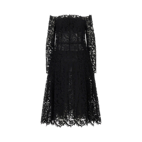 FENDI Macramè lace midi dress