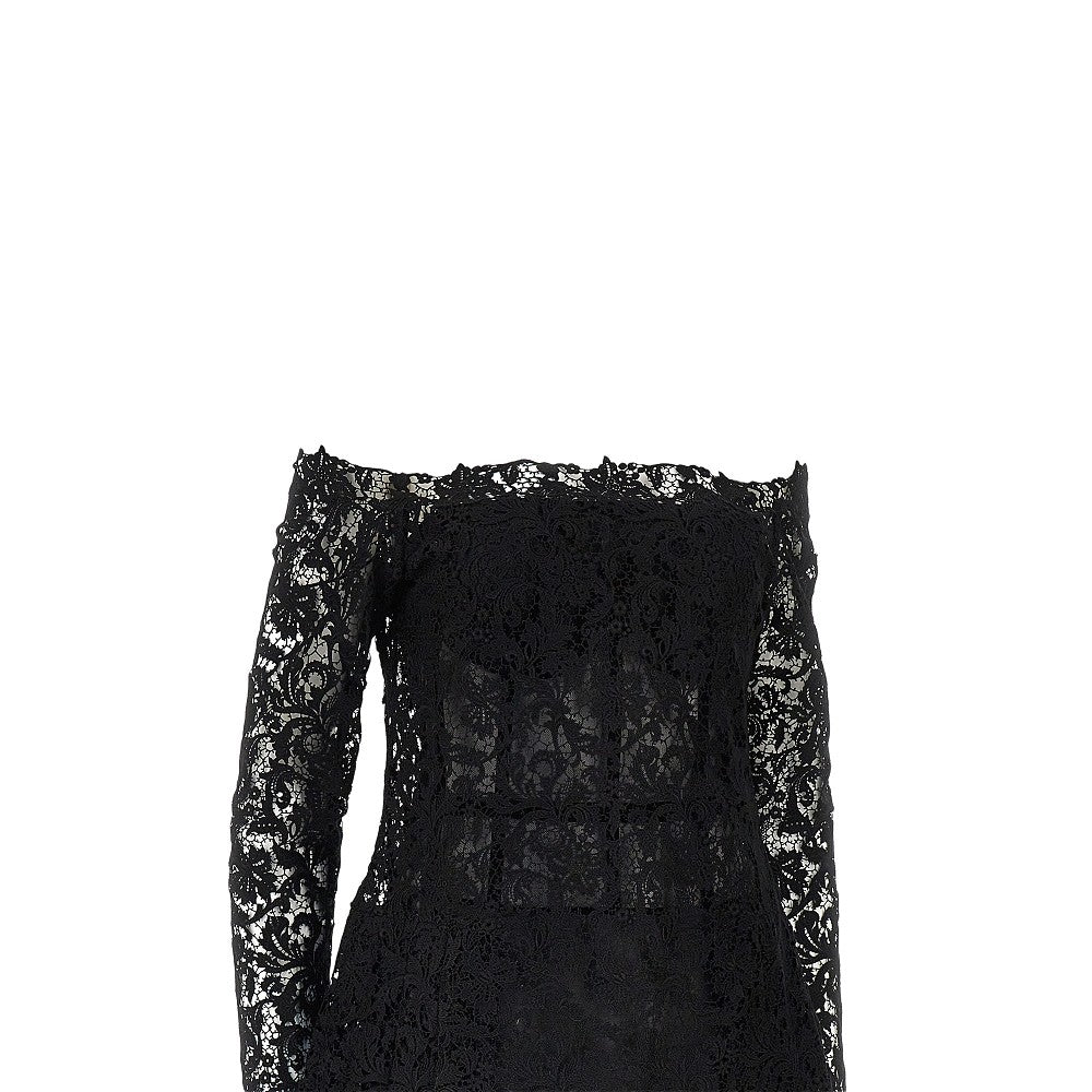 FENDI Macramè lace midi dress