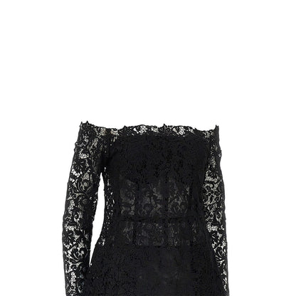 FENDI Macramè lace midi dress