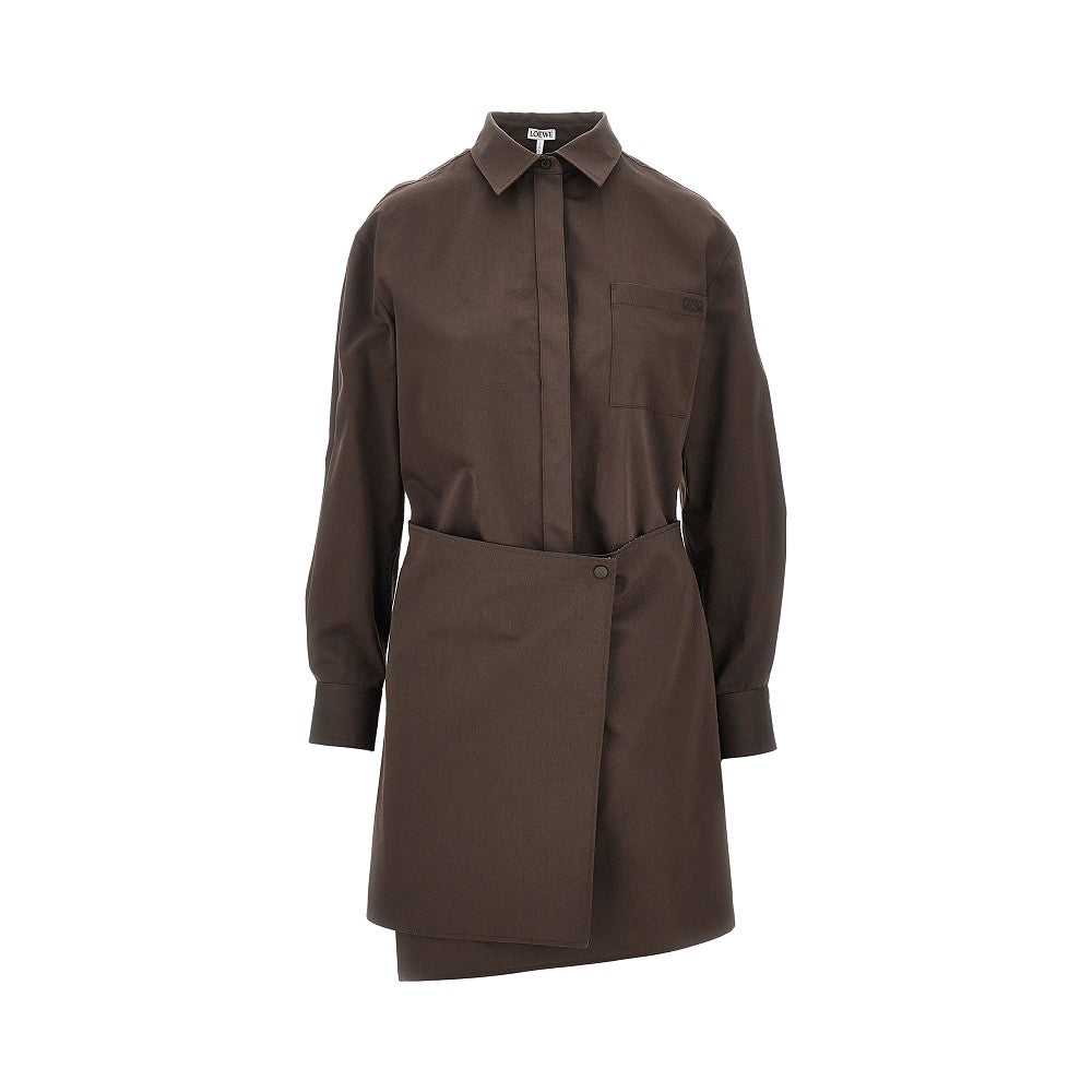LOEWE Cotton and silk mini shirt dress
