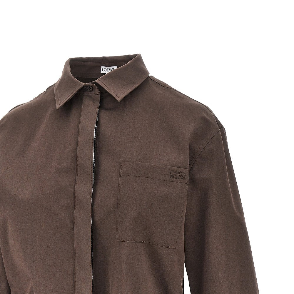 LOEWE Cotton and silk mini shirt dress