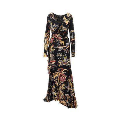 Etro Stretch viscose long dress with print