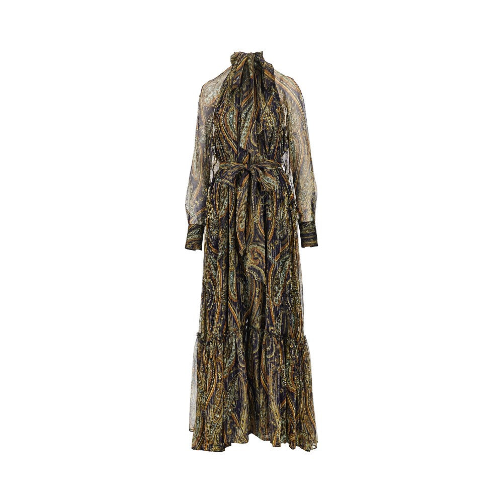 Etro Paisley silk creponne maxi dress