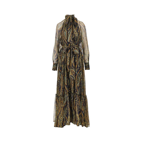 Etro Paisley silk creponne maxi dress