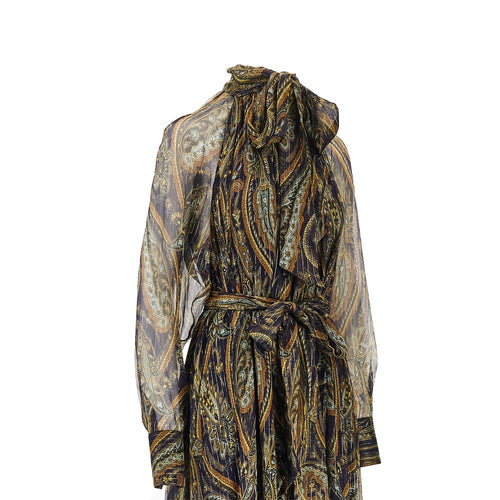 Etro Paisley silk creponne maxi dress