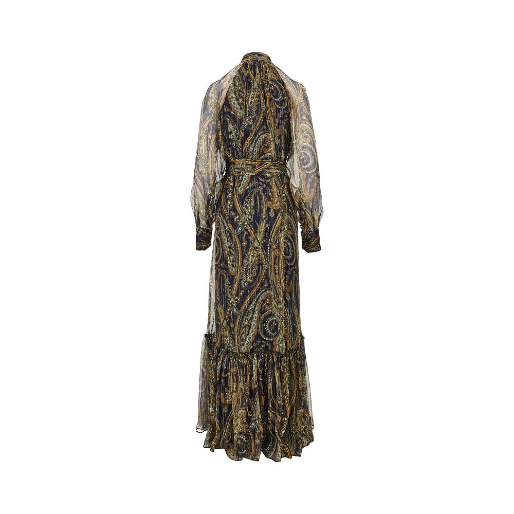 Etro Paisley silk creponne maxi dress