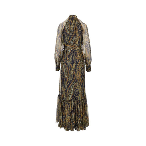 Etro Paisley silk creponne maxi dress