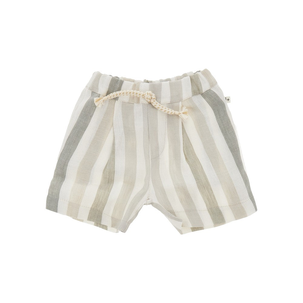 1 + in the Family Striped linen shorts